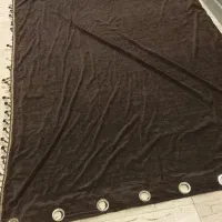 پرده خانگی در حد رنگ قهوه ای سیر