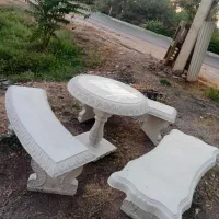 میز و نیمکت بتنی (سنگ مصنوعی)