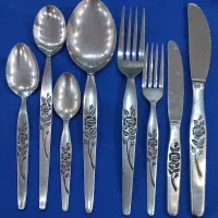 سرویس قاشق چنگال غذاخوری استیل ضخیم قدیمی