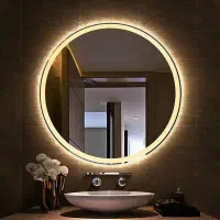 شیشه گرد مستطیل اینه لمسی بک لایت نوری HEA576