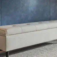 پاف چوبی با رویه چرم