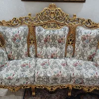 مبلمان سلطنتی ،مبل استیل ۹نفره به همراه میز
