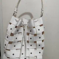 کیف سفید چرم نو