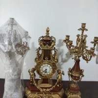اینه وشمعدان سنگ وبرنز سایزبزرگ