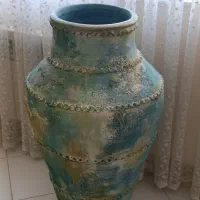کوزه بزرگ سفالی پتینه با رنگی خاص و چشم نواز