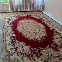 فرش سه در چهار  فرش کرم زرشکی