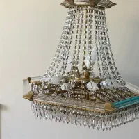 دو عدد لوستر کریستال اورجینال در حد نو