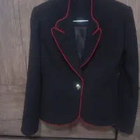 کت دامن مشکی مشکی جنس کرپ