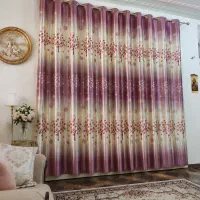 پرده پانچ شیک و سالم با رینگ طلایی