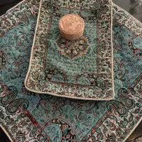 جا نماز کاملا نو ترمه-پشت کار ساتن دوزی شده