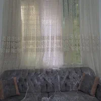 پرده پذیرایی گیپور و تور سفید شاین دار