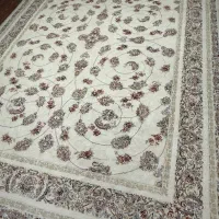 جفت فرش ۹ متری رز افشان ۷۰۰ شانه گل برجسته درحدنو