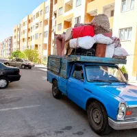 باربری حمل و نقل اثاثیه منزل وانت نیسان خاور ارسال