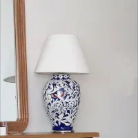 آباژور گل و مرغ سورمه ای