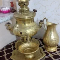 سماور برنجی ذغالی