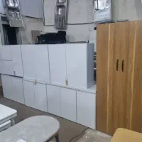 کابینت بدنه فلز درب ام دی اف ارتفاع 80 سفید