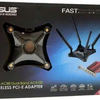 کارت شبکه وایرلس ایسوس PCE-AC88 با آنتن ۴x۴ گیمینگ