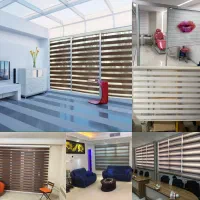 کرکره ای پرده های زبرا ترک تراکم بالا ضخیم شید