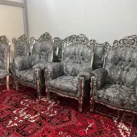 مبل سلطنتی نه نفره همراه با میز نهار خوری هشت نفره