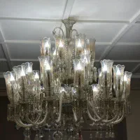 لوستر کریستالی باکارات اصل ۳۲ شاخه شامپاینی