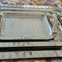 سینی استیل سه سایز سه تایی محکم قدیمی
