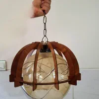 لوستر شامپاینی با نمای چوبی