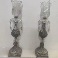 شمعدانی ودومجسمه برنز