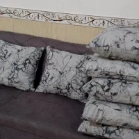 8عدد کوسن رنگ طوسی ماربل