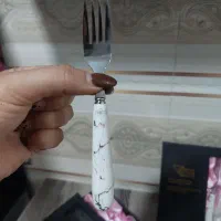 چاقو چنگال سفید سرامیکی کاملا نو داخل جعبه