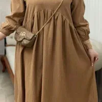 پیراهن مانتویی نسکافه ای