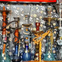 فروش قلیان عربی/برنجی حاجی اوغلی/چوب سُرخ/گردو