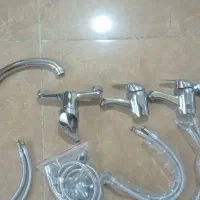 5عدد شیر اهرمی همراه با شیلنگ آفتابه توالت