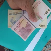 پوشه سبز رنگ وبهمراه پول نقدو...