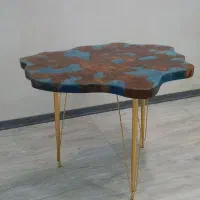 میز نهار خوری چوب و رزین