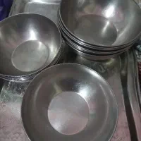 سه دست پیاله وکاسه استیل آبگوشت خوری