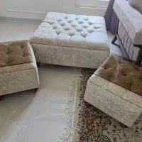 میز جلو مبلی و دو عدد عسلی پاف