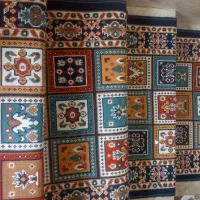 گلیم کناره سورمه ای شیک
