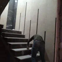 سنگ کاری نما پله بغل پله کف سرامیک رومی کلاسیک