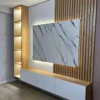 بازسازی وطراحی داخلی تی وی وال نقاشی ساختمان کناف