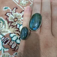 انگشتر نقره دستساز لابرادوریت