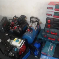 اره بنزینی.پمپ باد.جرثقیل زنجیری.موتورجوش.همزن