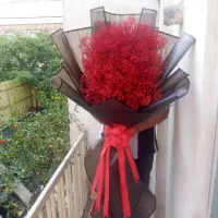 دسته گل ژیپسوفیلا یکمترونیمی سایز بزرگ.