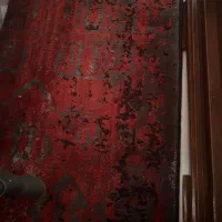 فرش 6متری بهشتی قرمز طوسی طرح ویتیج