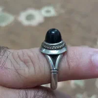 انگشتر نقره عقیق سیاه