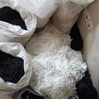 بند اسلش / مشکی و سفید نخ
