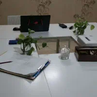 میز پایه فلزی صفحه ام دی اف دست دوم