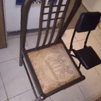 صندلی چوبی فلزی