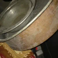 تشت و کاسه مسی قدیمی