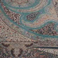 فرش ۹ متری فیروزه ای