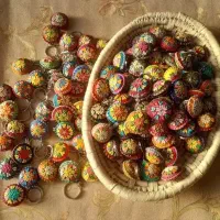 سرکلیدی چرم طبیعی دست دوز